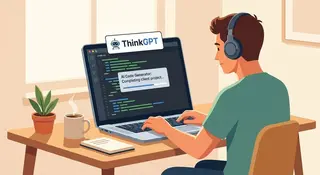 Freelancer using AI code generator to complete client project faster