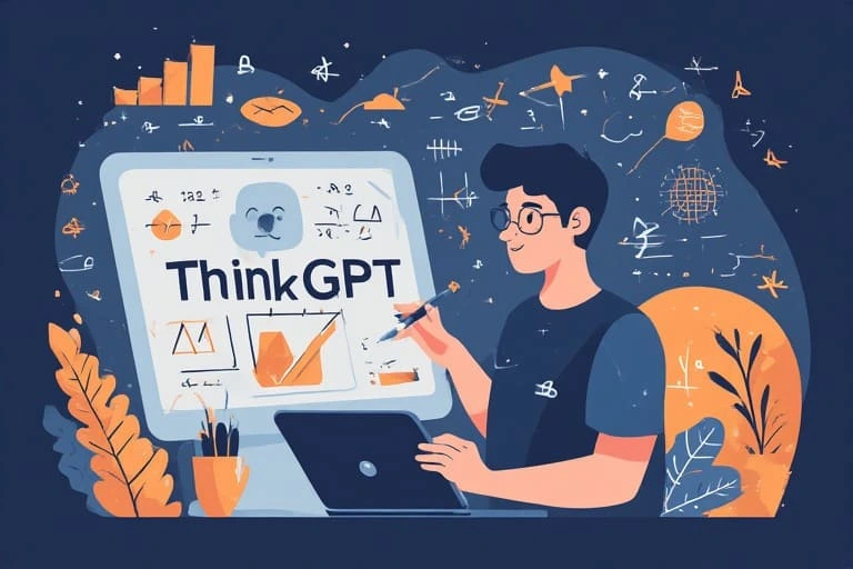 Adult lifelong learner studying math concepts using ThinkGPT AI Math Solver with clear step-by-step explanations