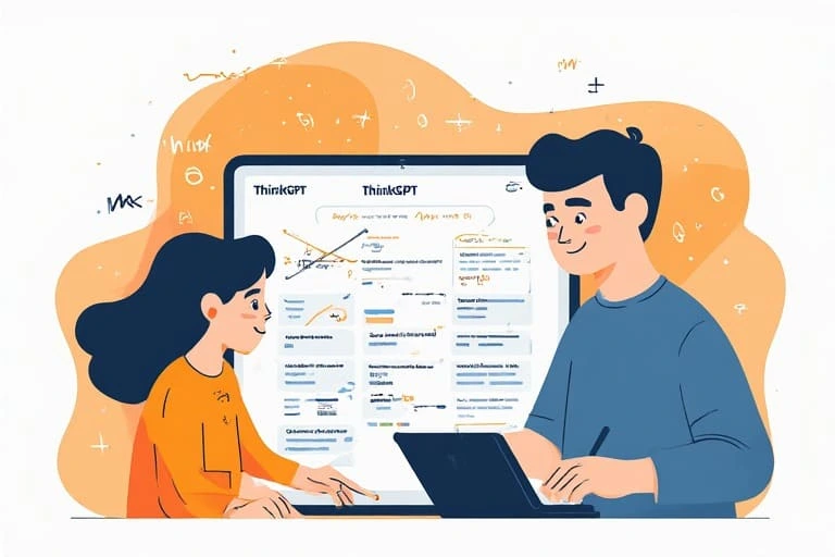 Parent helping their child with math homework using ThinkGPT AI Math Solver with clear step-by-step solutions