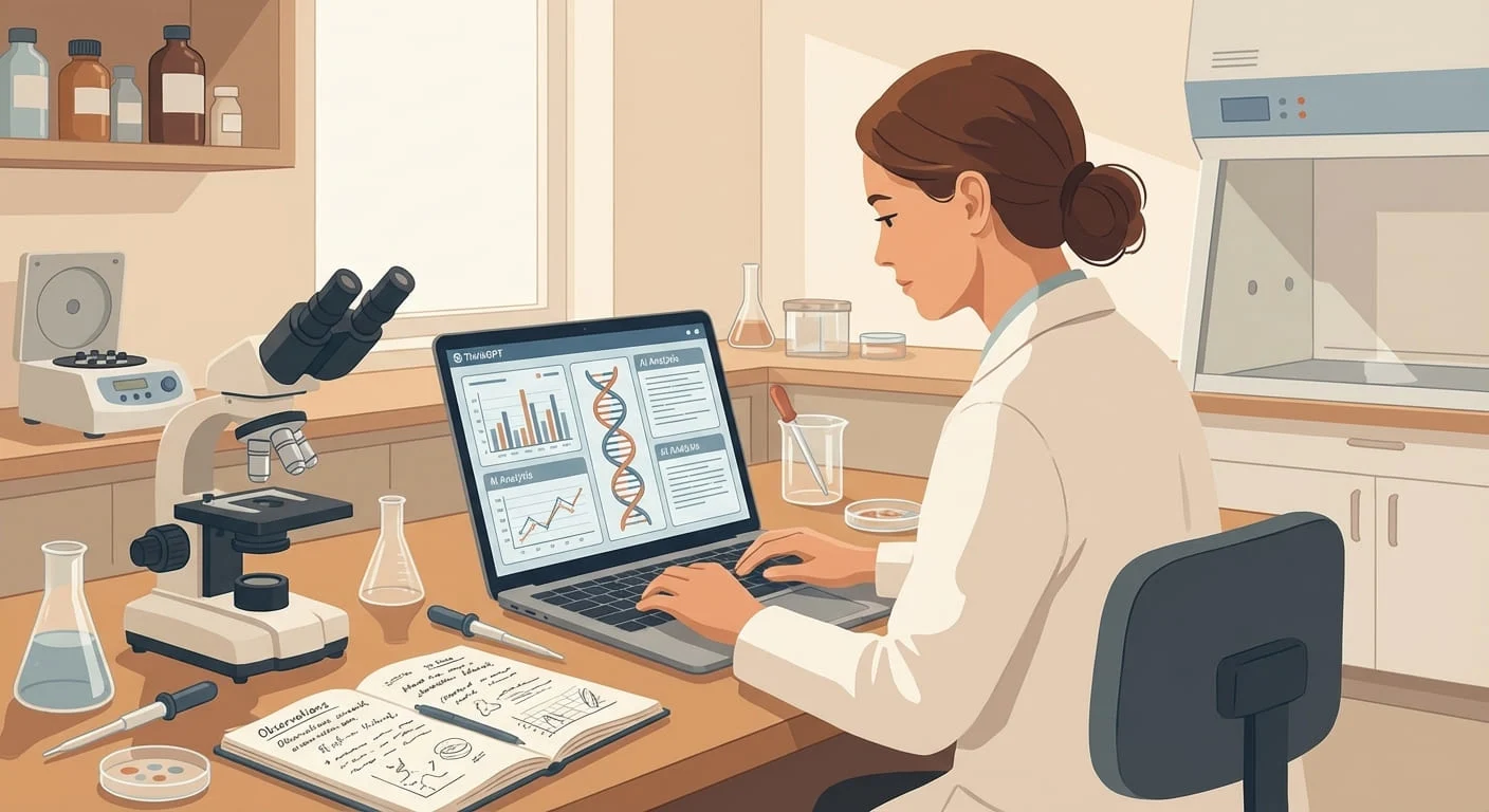 research professional analyzing biological data and experimental results