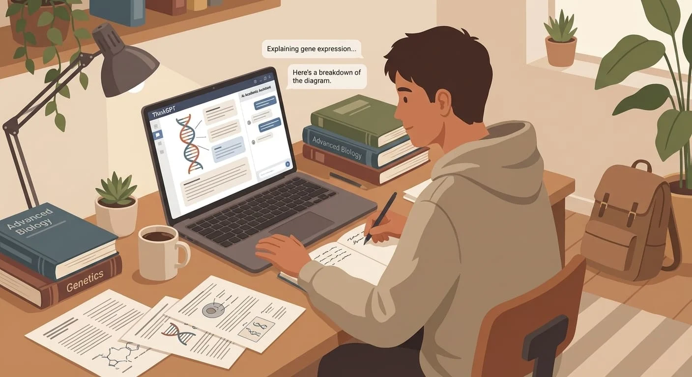 college student working on advanced biology topics and assignments