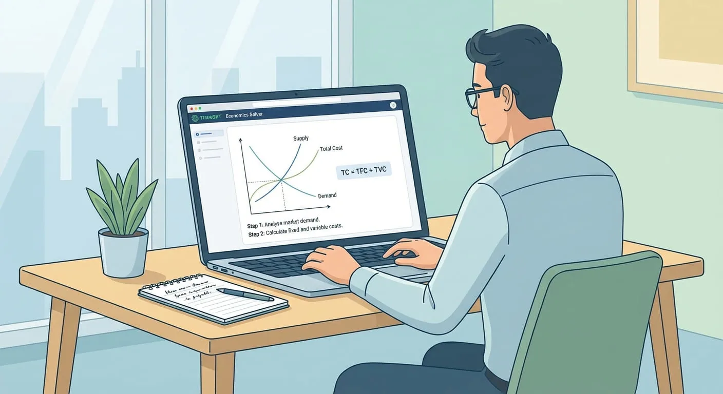 Self learner exploring pricing and cost behavior using economics AI solver