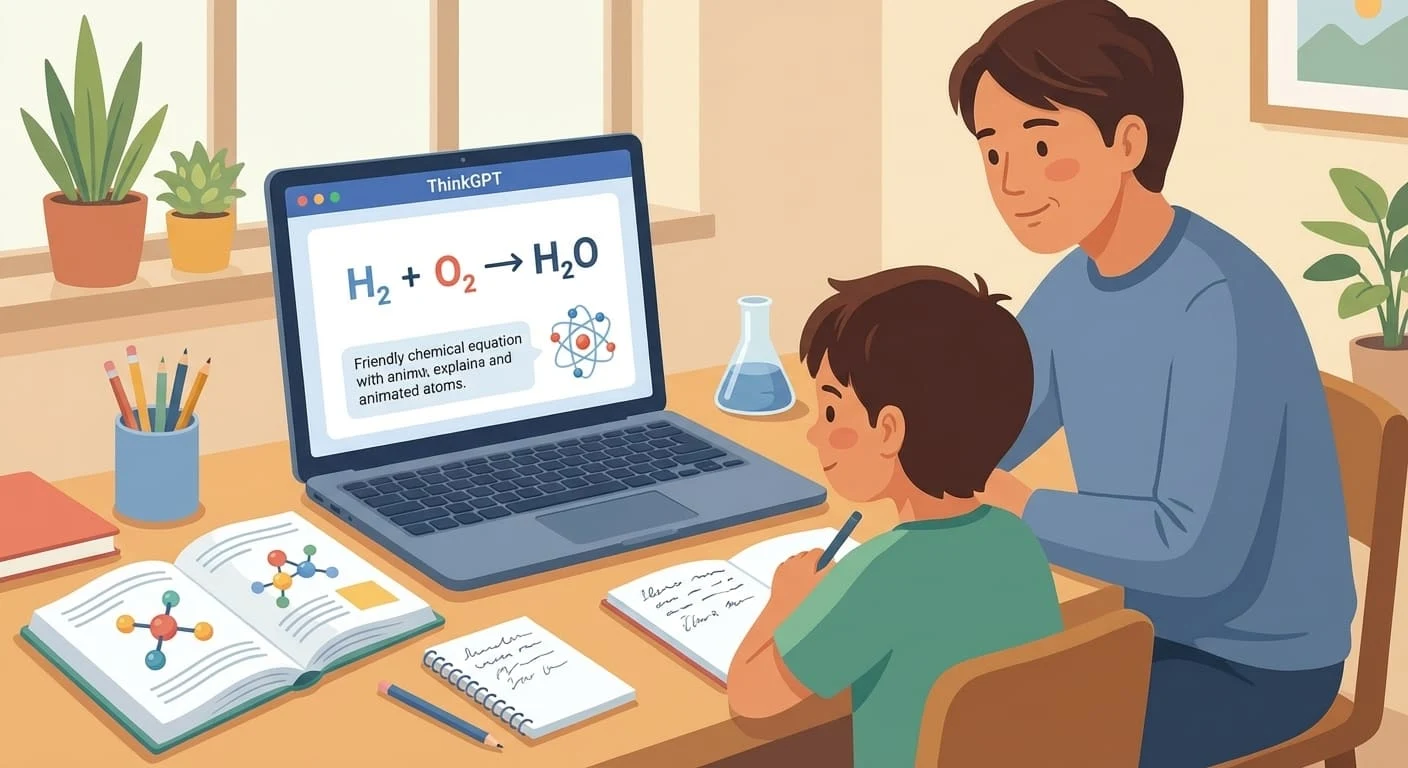 parent helping child understand science homework