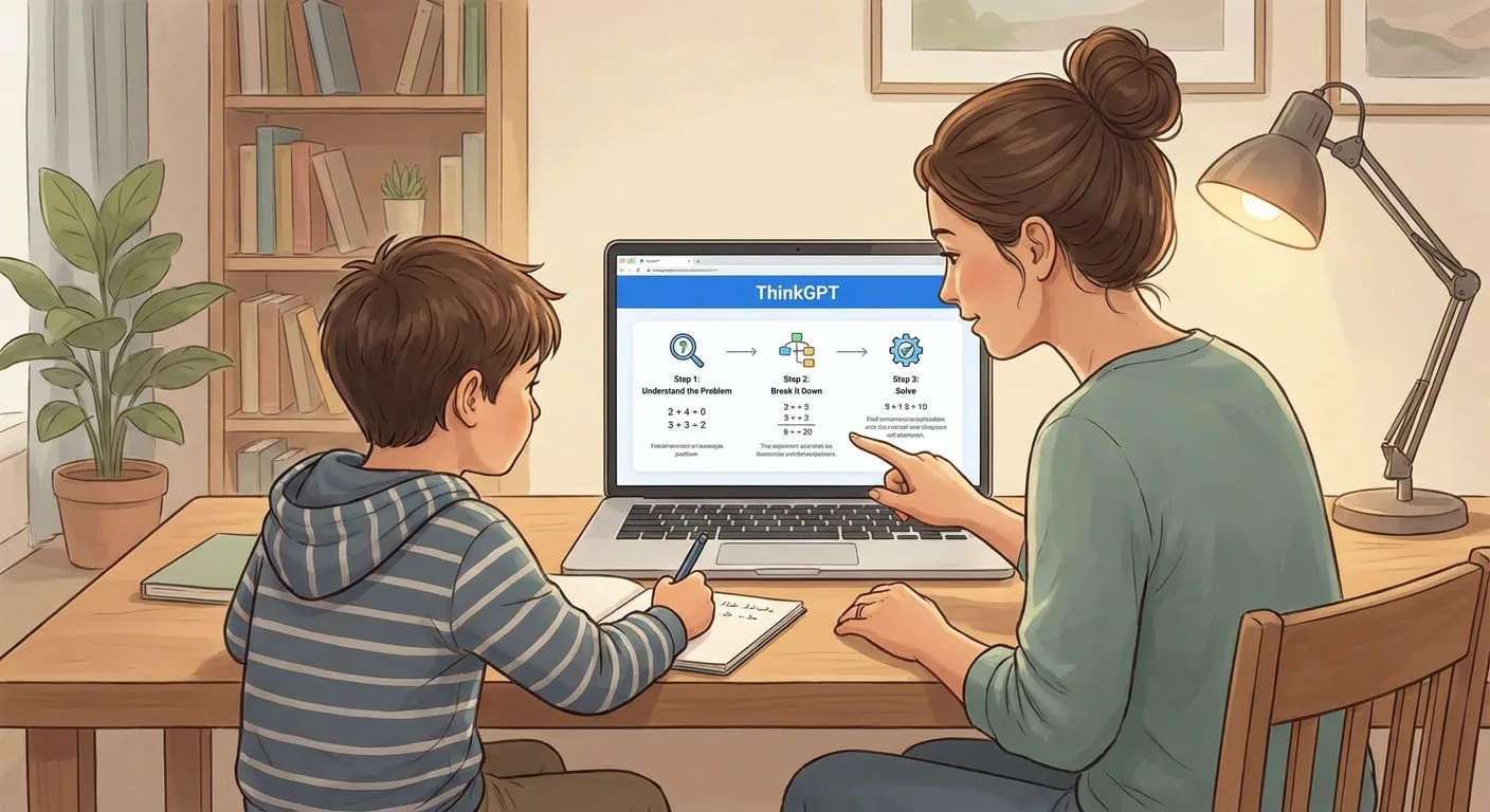 Parents using AI Homework Helper to support children’s assignments