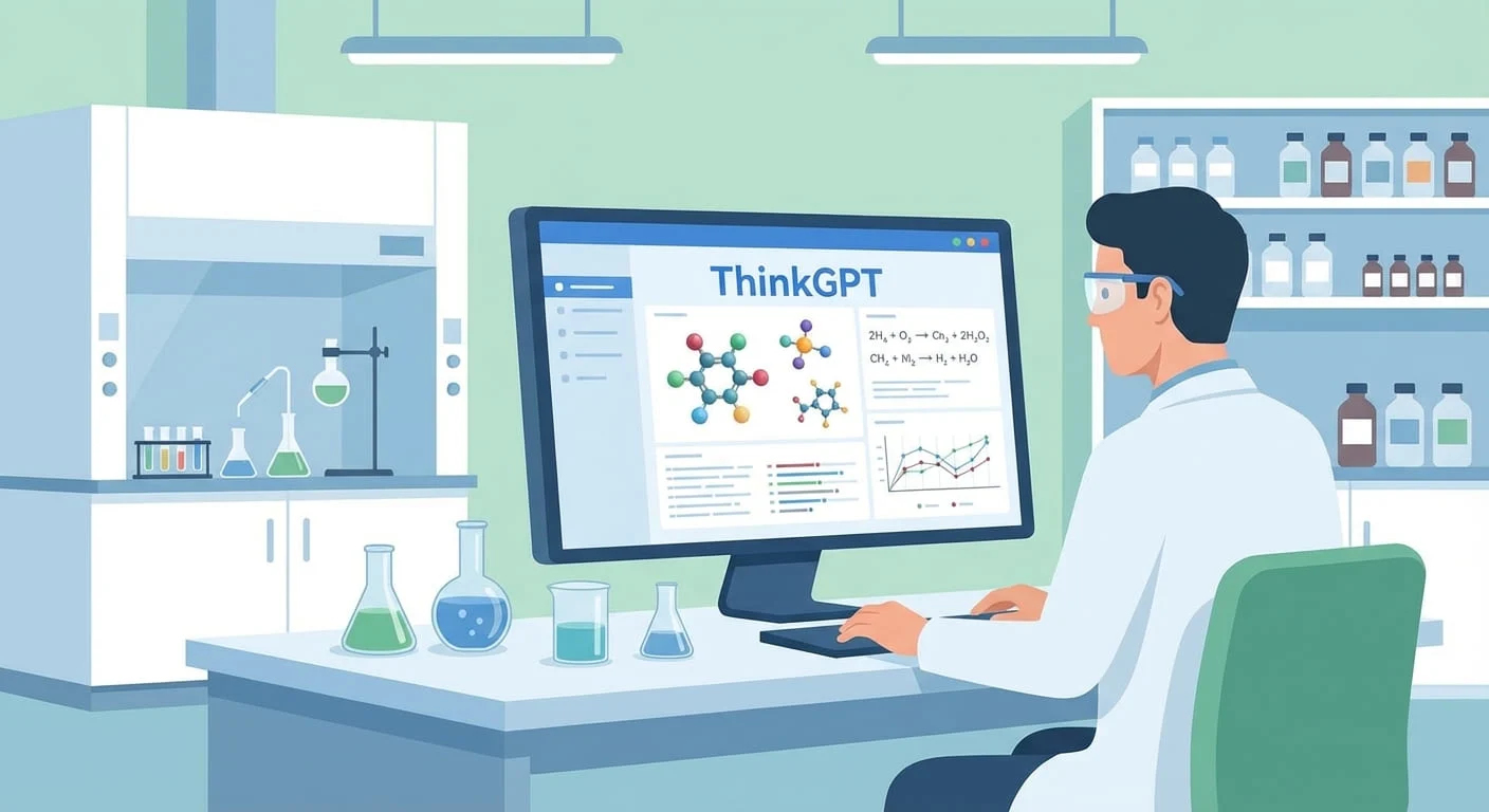 scientist analyzing molecular structure data