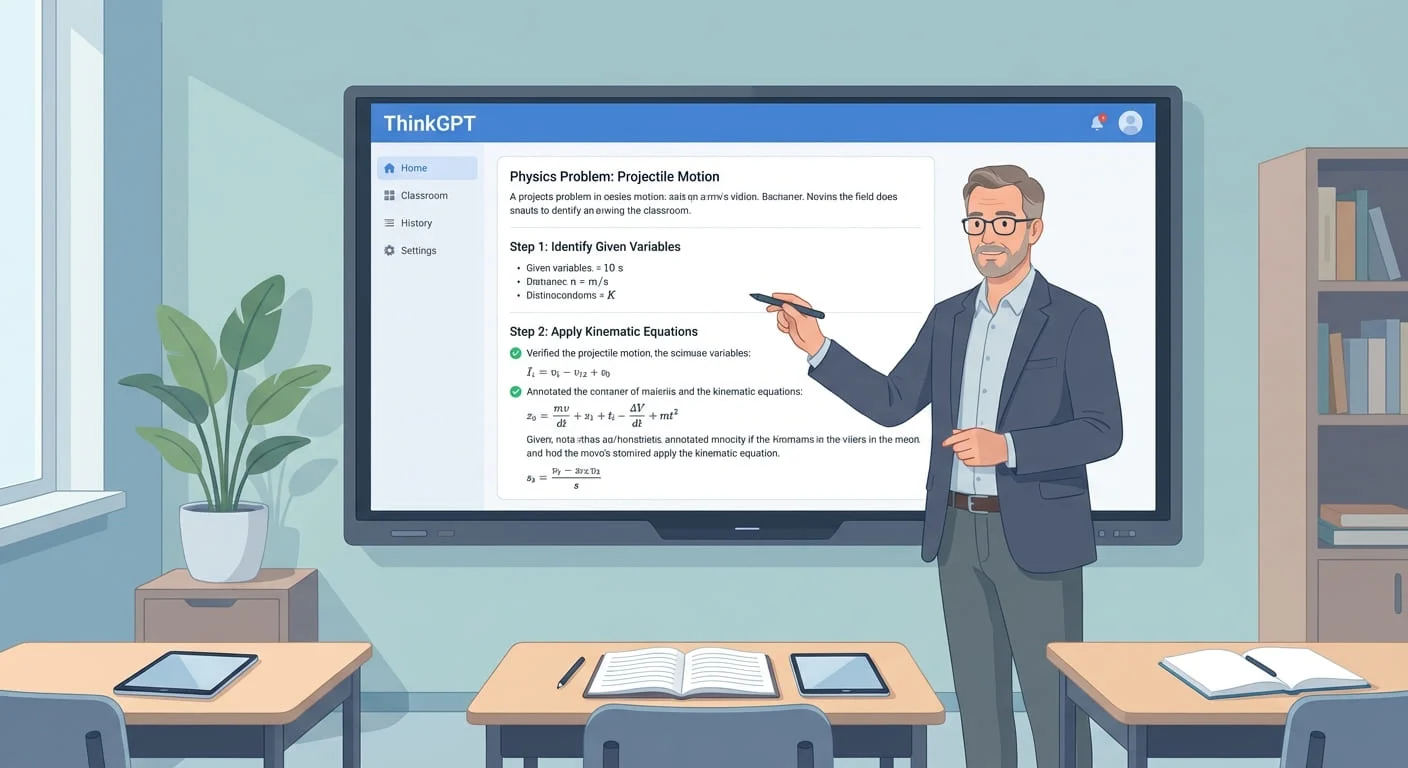 Teachers using AI Homework Helper to verify academic solutions