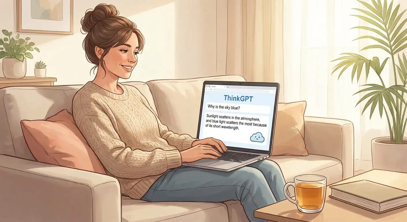 ThinkGPT AI answer generator helping lifelong learners explore everyday questions