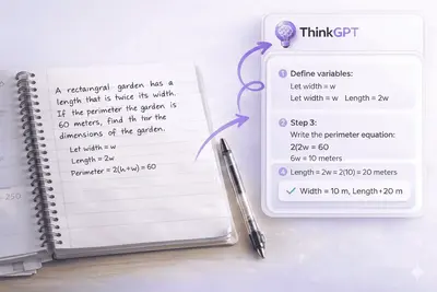 A student studying at a desk using Question AI on a laptop to get step-by-step explanations for general knowledge and academic questions.